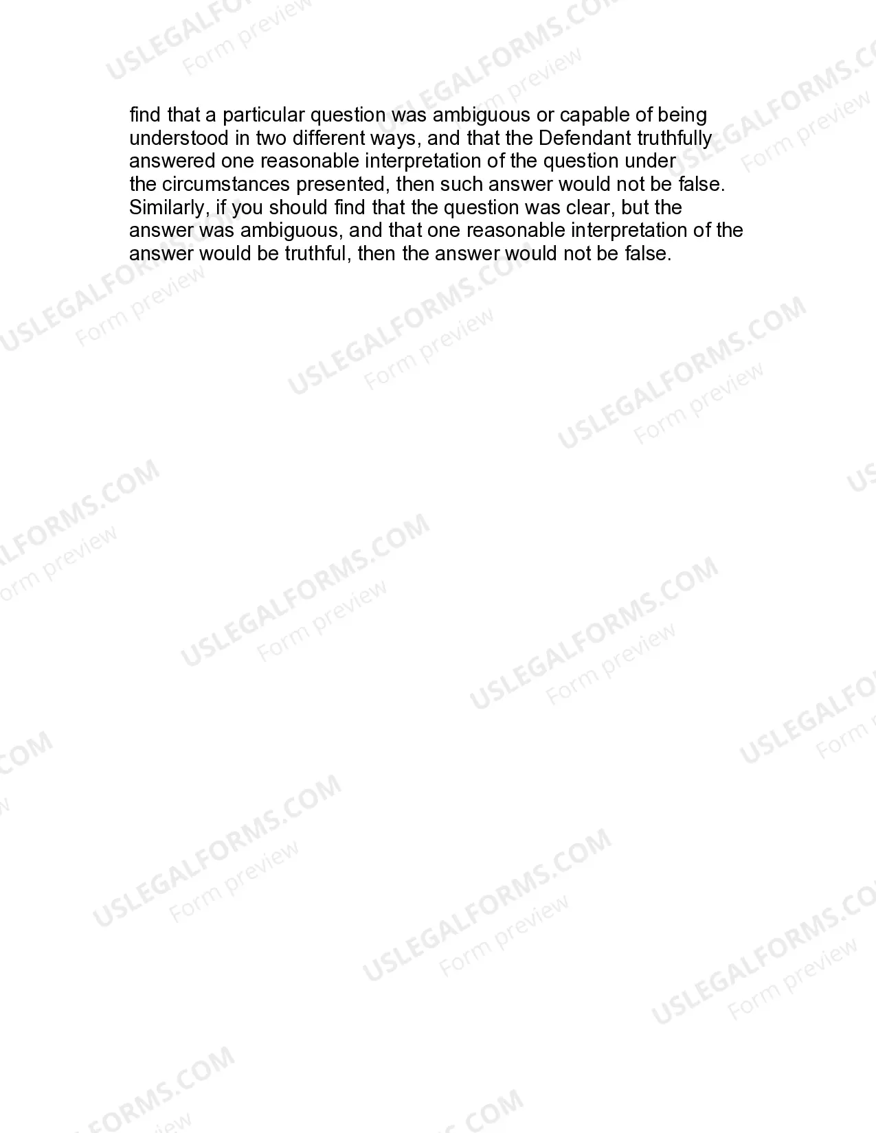 Preview Jury Instruction - False Declaration - Before Grand Jury