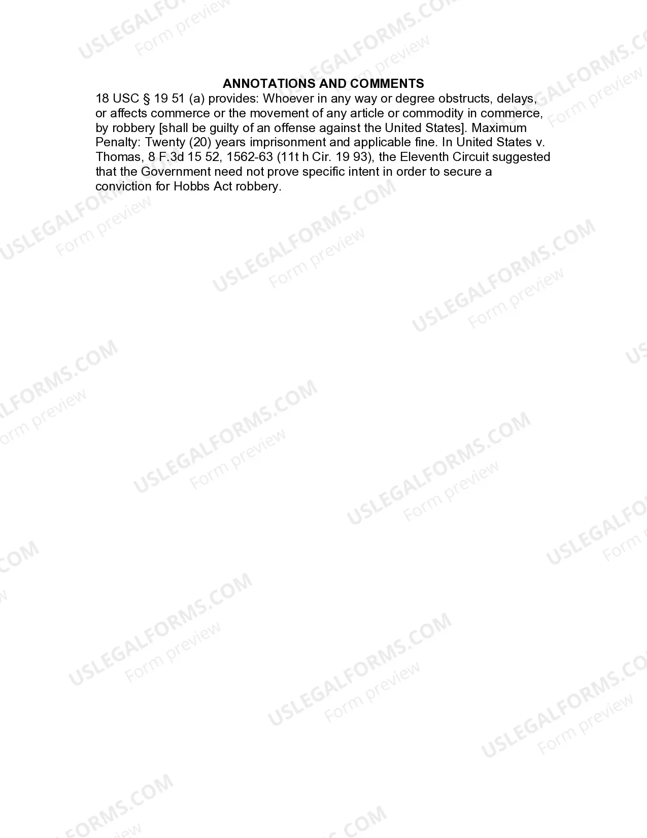 Preview Jury Instruction - Interference With Commerce By Robbery - Hobbs Act - Racketeering - Robbery