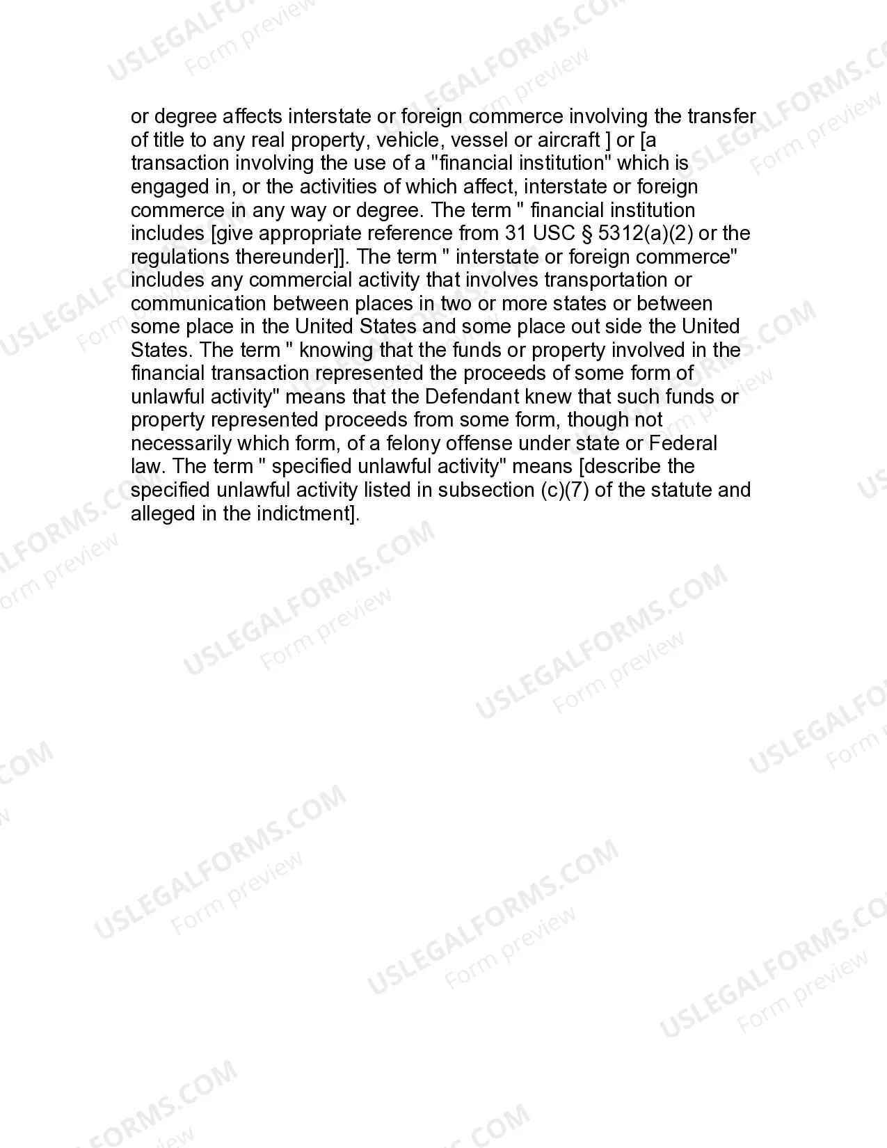 Preview Jury Instruction - Promoting Unlawful Activity