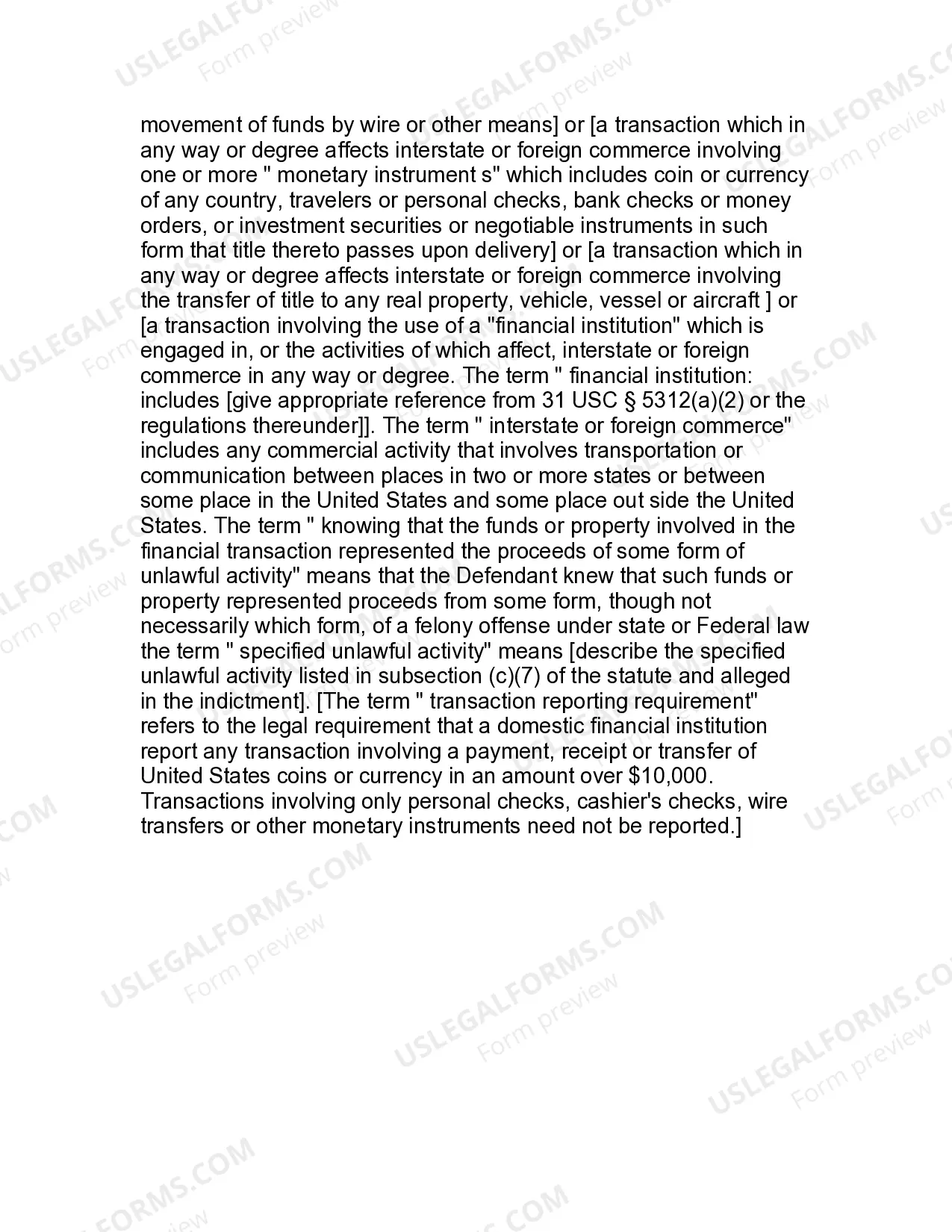 Preview Jury Instruction - Concealing Proceeds Of Specified Unlawful Activity Or Avoiding Transaction Reporting Requirement