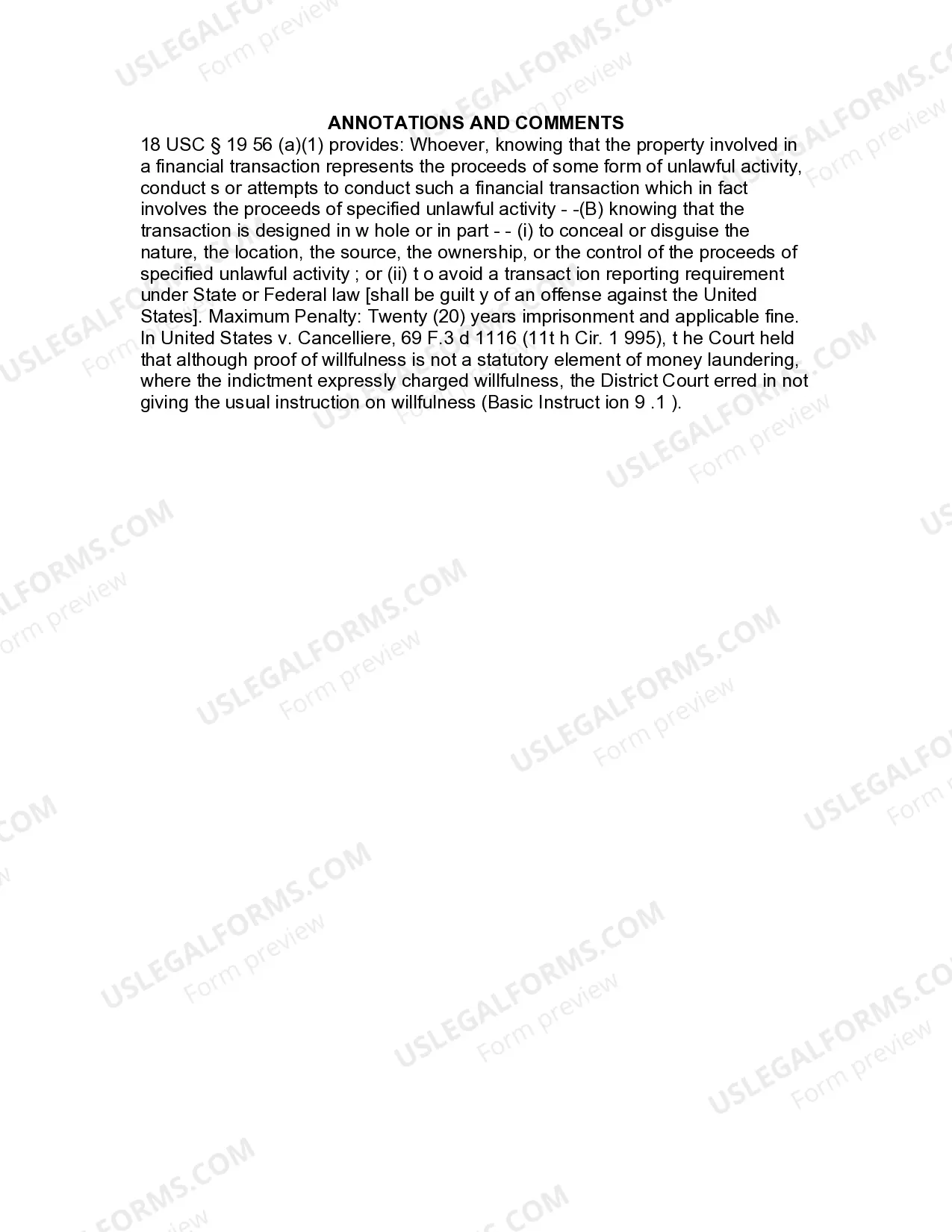 Preview Jury Instruction - Concealing Proceeds Of Specified Unlawful Activity Or Avoiding Transaction Reporting Requirement