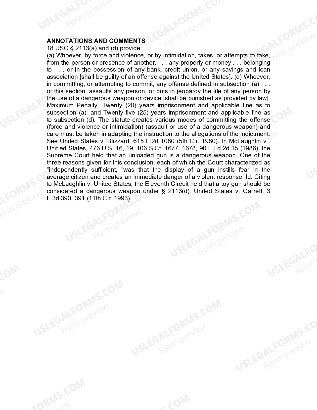 Preview Jury Instruction - Bank Robbery - Subsections (a) And (d) Alleged In The Same Count