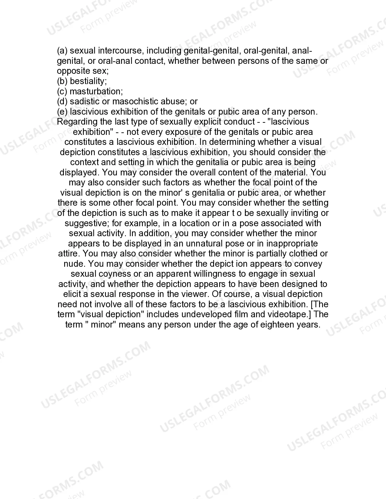 Preview Jury Instruction - Child Pornography Transporting Or Shipping