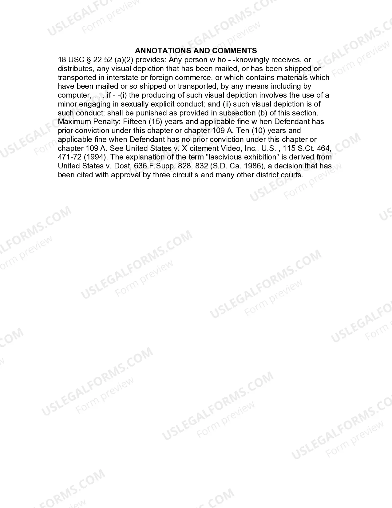Preview Jury Instruction - Child Pornography Receiving And Distributing