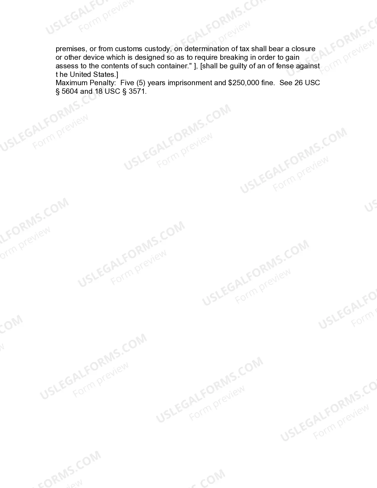 Preview Jury Instruction - Possession Or Transfer Of Non-Tax-Paid Distilled Spirits