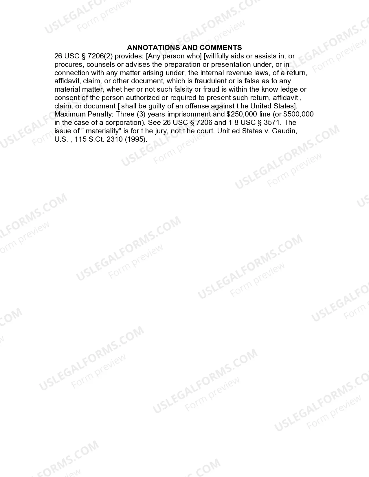 Preview Jury Instruction - Aiding And Abetting Filing False Return