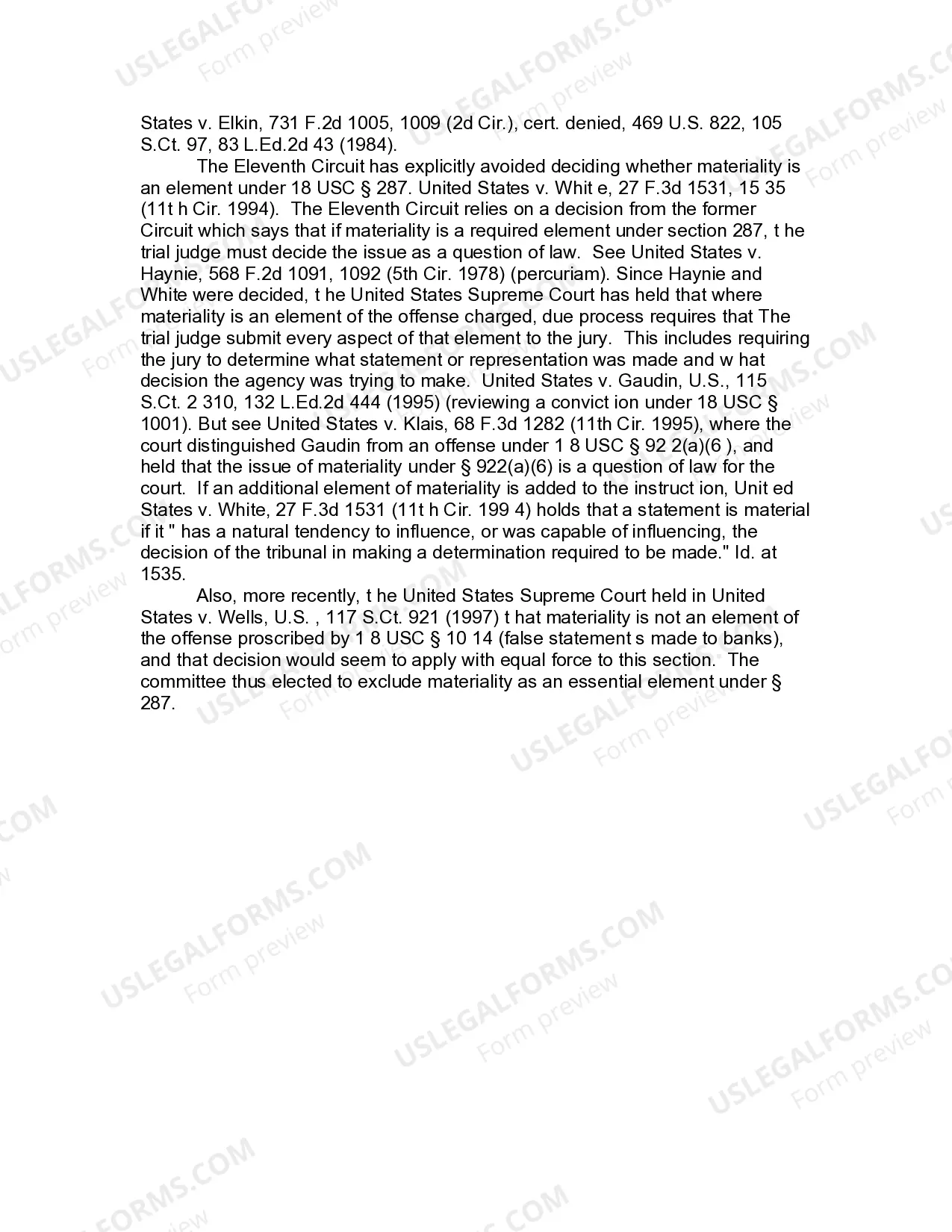 Preview Jury Instruction - False Claims Against The Government