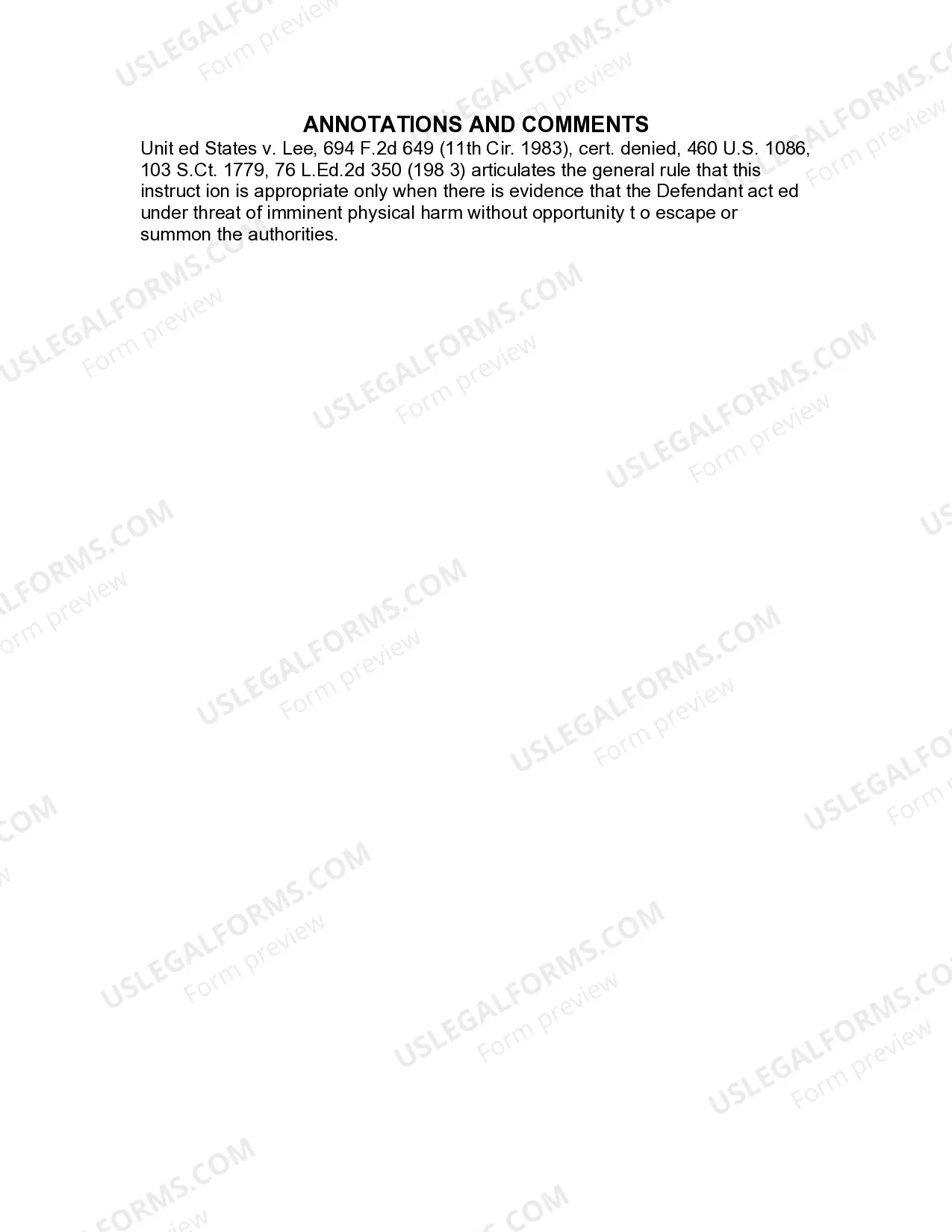 Preview Jury Instruction - Coercion and Intimidation