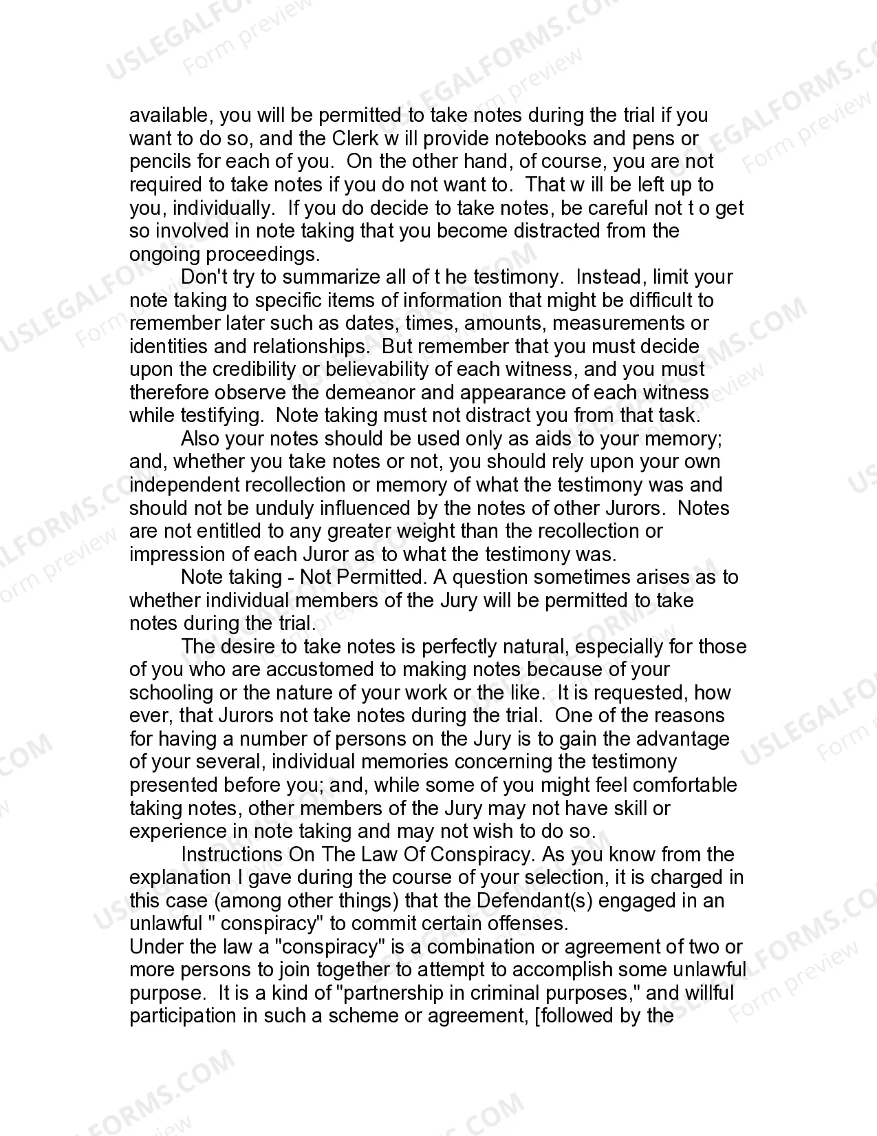 Preview Jury Instruction - Preliminary Instructions Before Opening Statements - Long Form