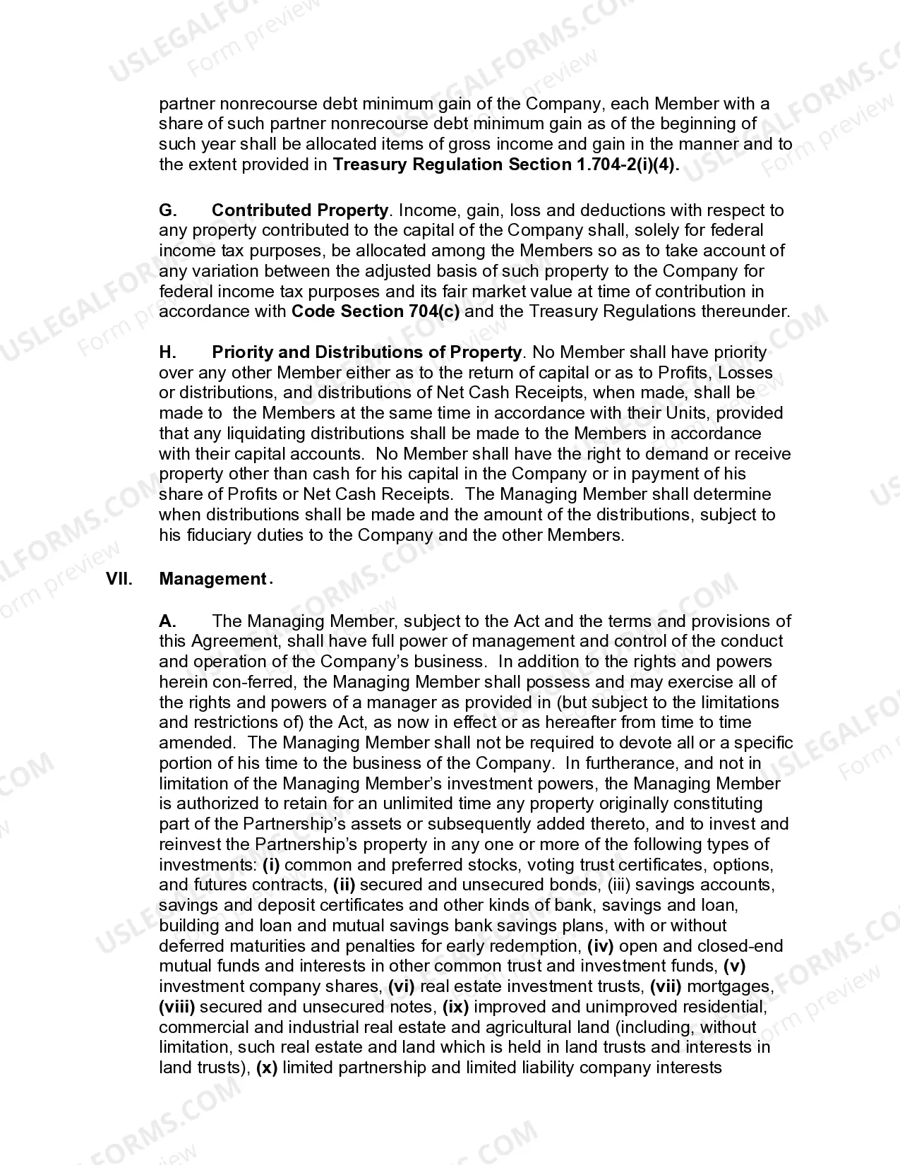Preview XYZ Real Estate Investments, LLCOperating Agreement
