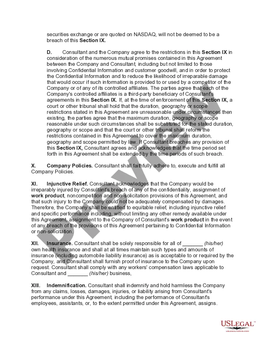 Get Agreement with Consultant with Company Entitled to Work Product, Developments, Improvements and Inventions Preview Agreement with Consultant with Company Entitled to Work Product, Developments, Improvements and Inventions