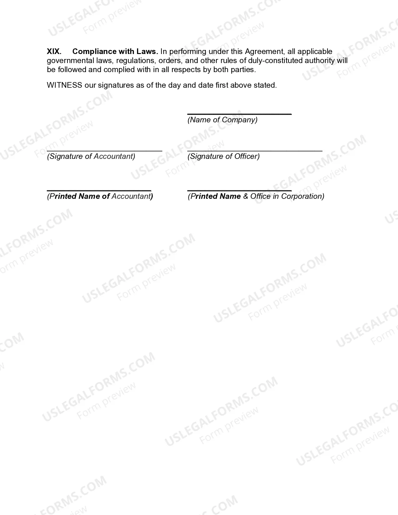 Preview Independent Contractor Services Agreement with Accountant