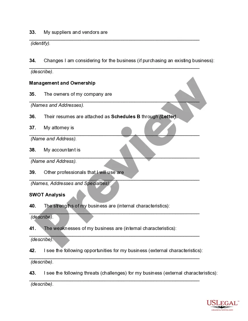 Get Detailed Outline and Content of a Business Plan Preview Detailed Outline and Content of a Business Plan