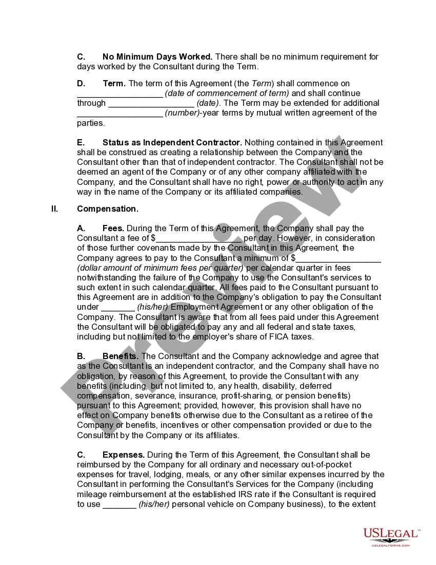 Get Consultant Agreement for Services Relating to Finances and Financial Reporting of Company with Confidentiality Provisions Preview Consultant Agreement for Services Relating to Finances and Financial Reporting of Company with Confidentiality Provisions