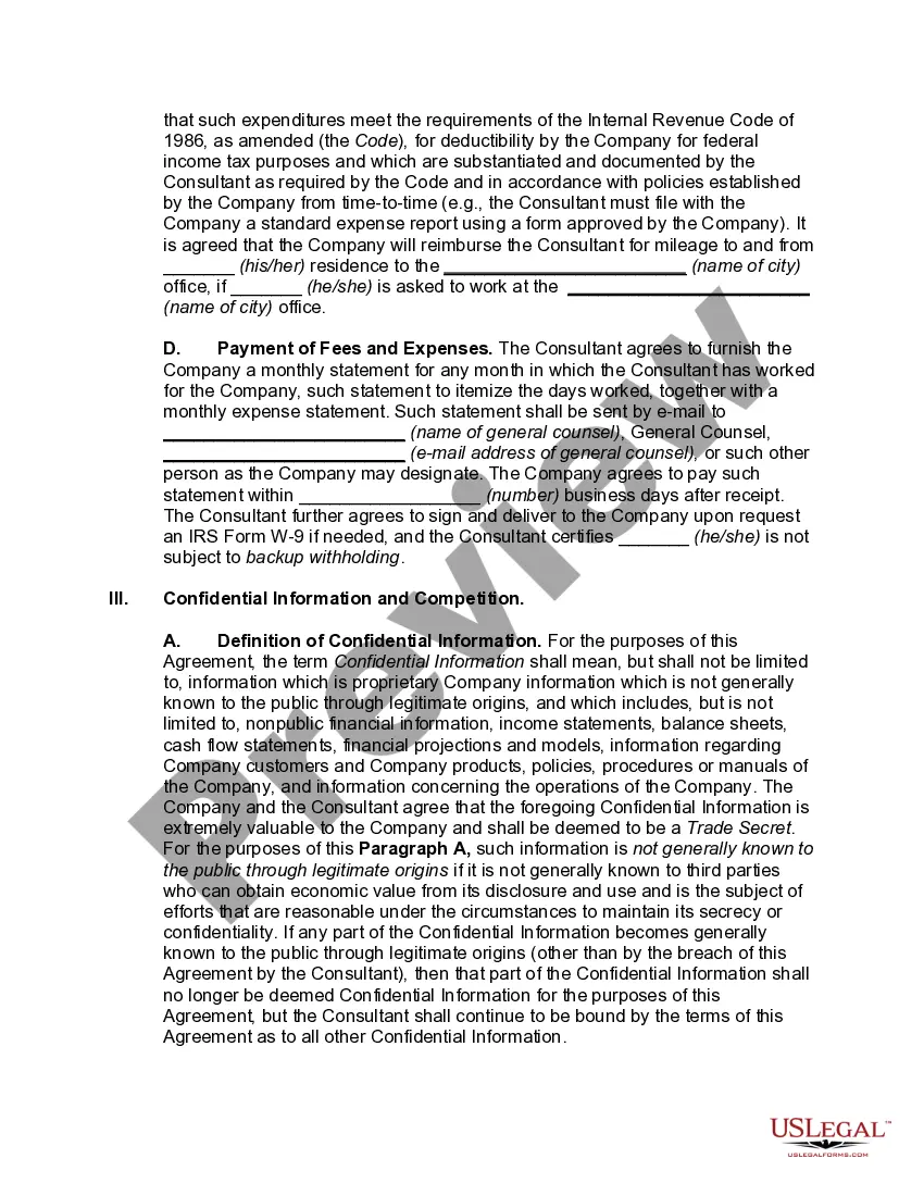 Get Consultant Agreement for Services Relating to Finances and Financial Reporting of Company with Confidentiality Provisions Preview Consultant Agreement for Services Relating to Finances and Financial Reporting of Company with Confidentiality Provisions