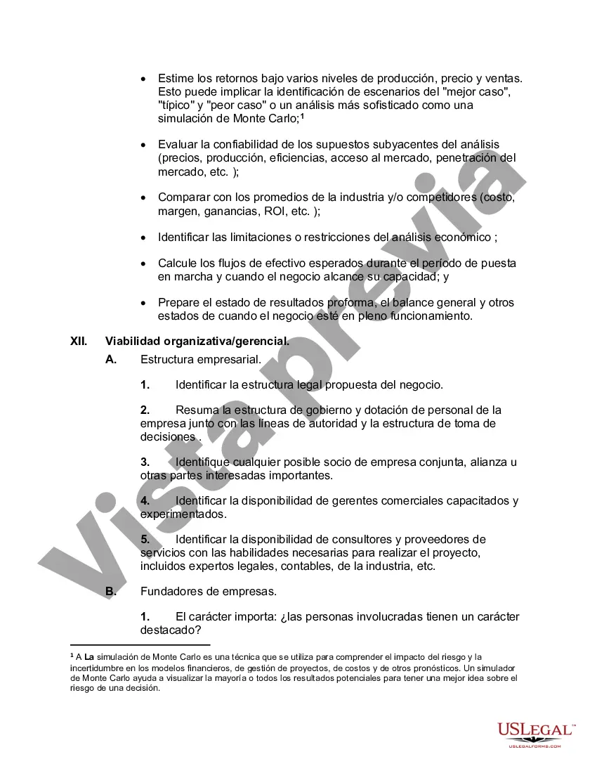 Preview Esquema del estudio de factibilidad