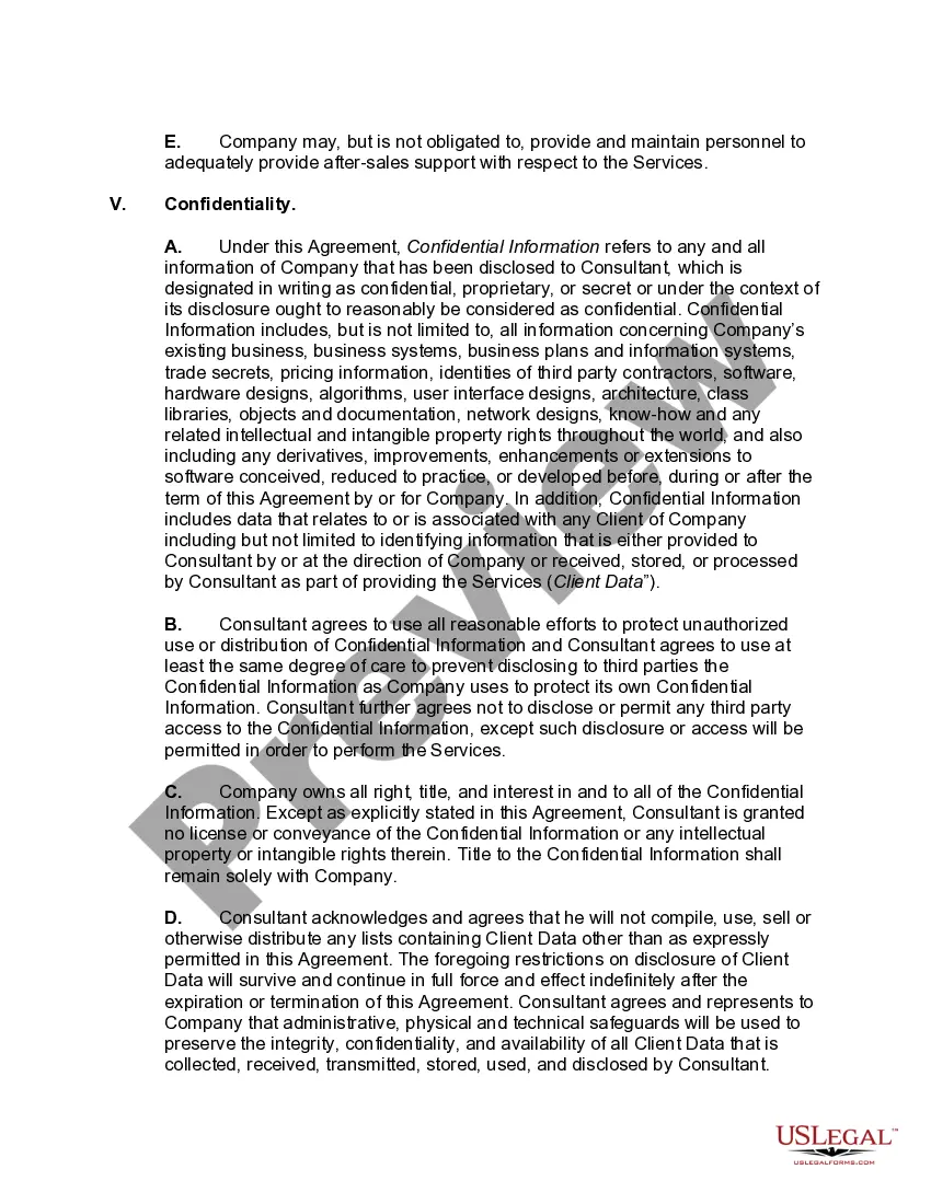 Preview Sales Consultant Agreement