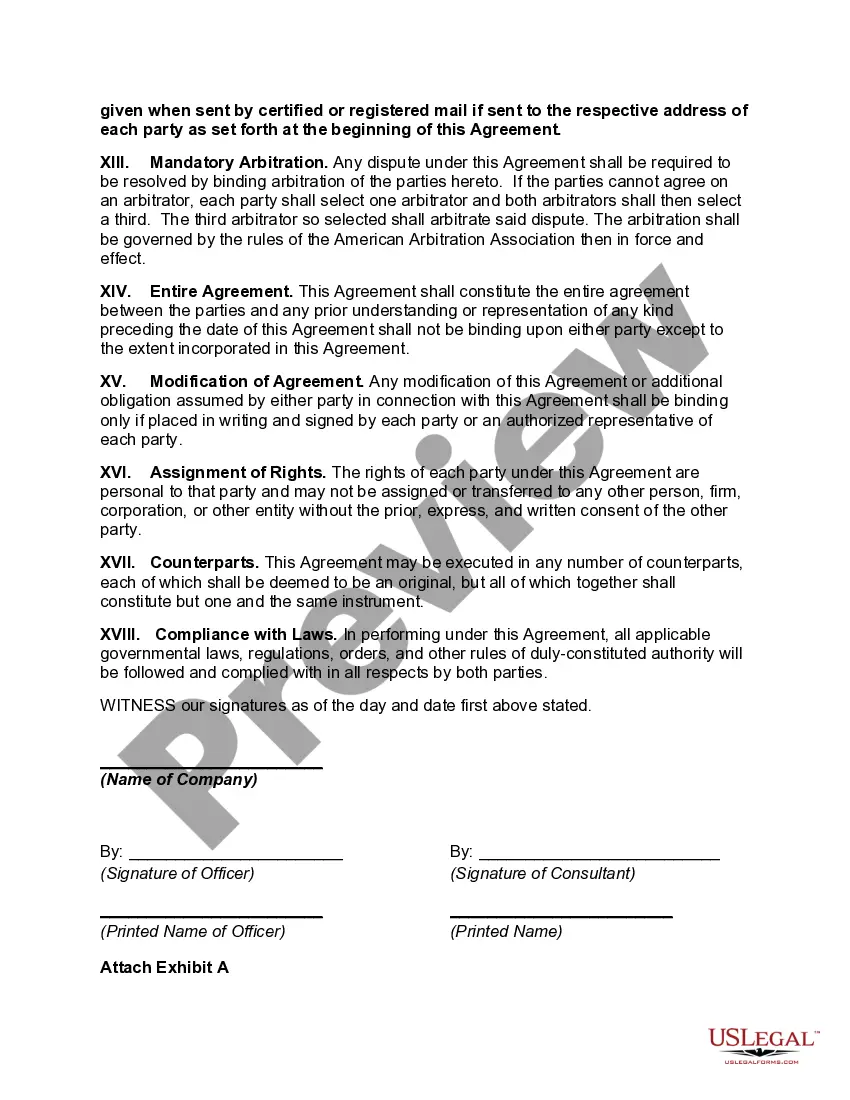 Preview Sales Consultant Agreement