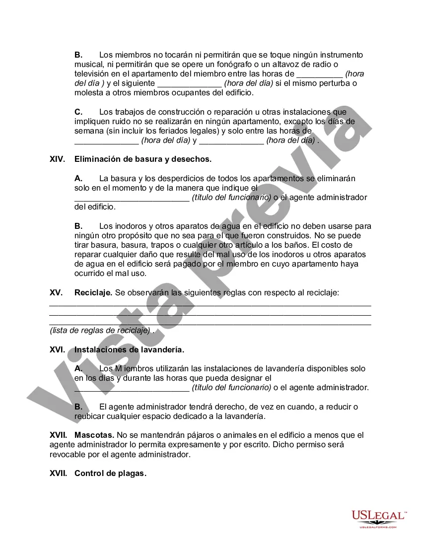 Preview Normas y reglamentos relativos a la ocupación de apartamentos cooperativos