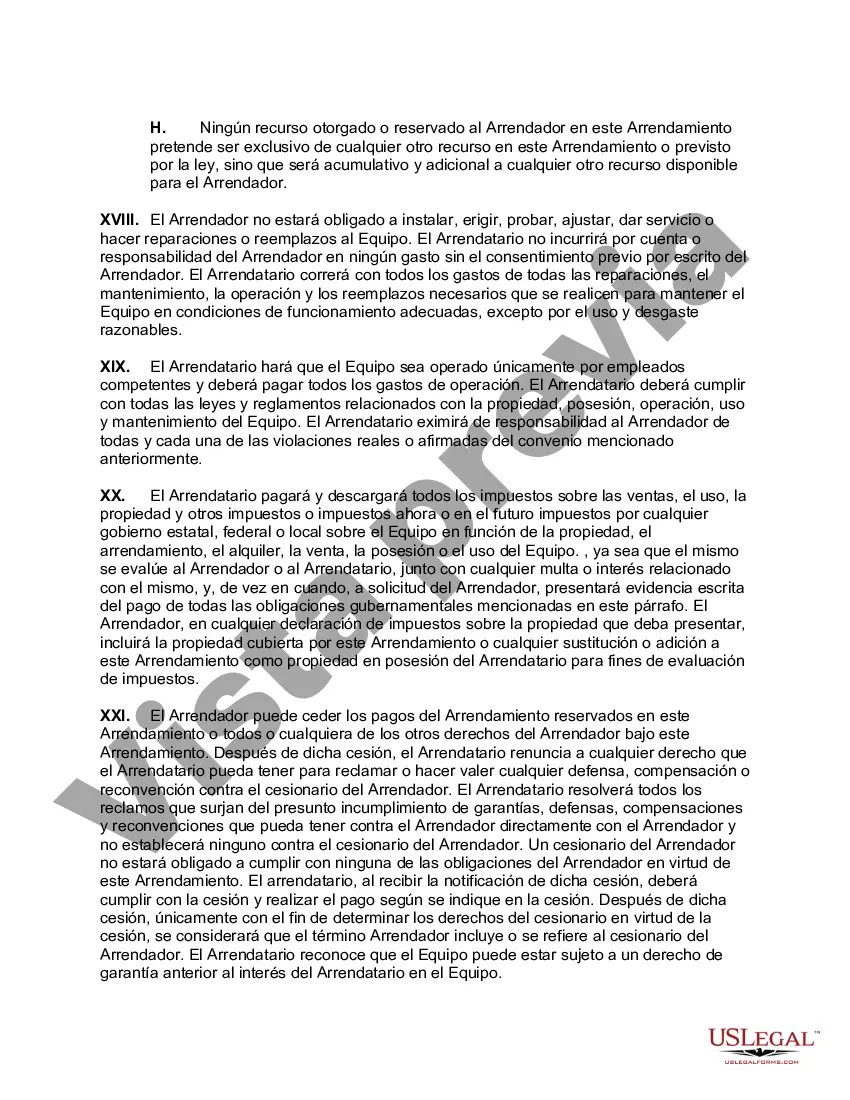Preview Arrendamiento financiero de equipos