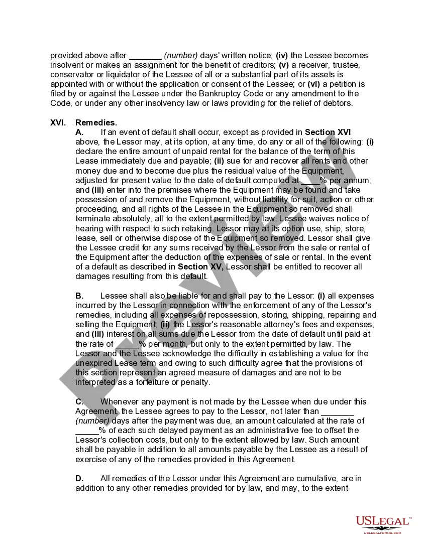 Get Net Lease of Equipment (personal Propety Net Lease) with no Warranties by Lessor and Option to Purchase Preview Net Lease of Equipment (personal Propety Net Lease) with no Warranties by Lessor and Option to Purchase