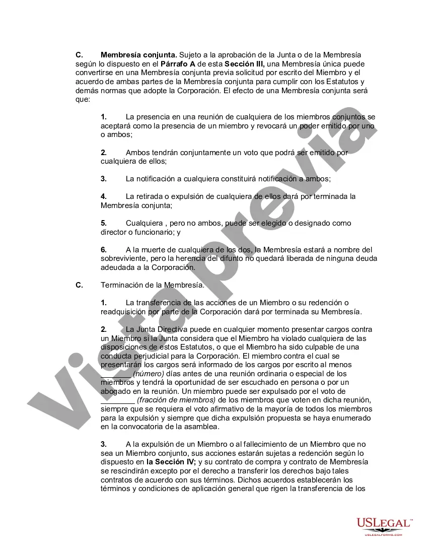 Preview Estatutos Sociales de Cooperativa de Apartamentos - Sociedad Anónima