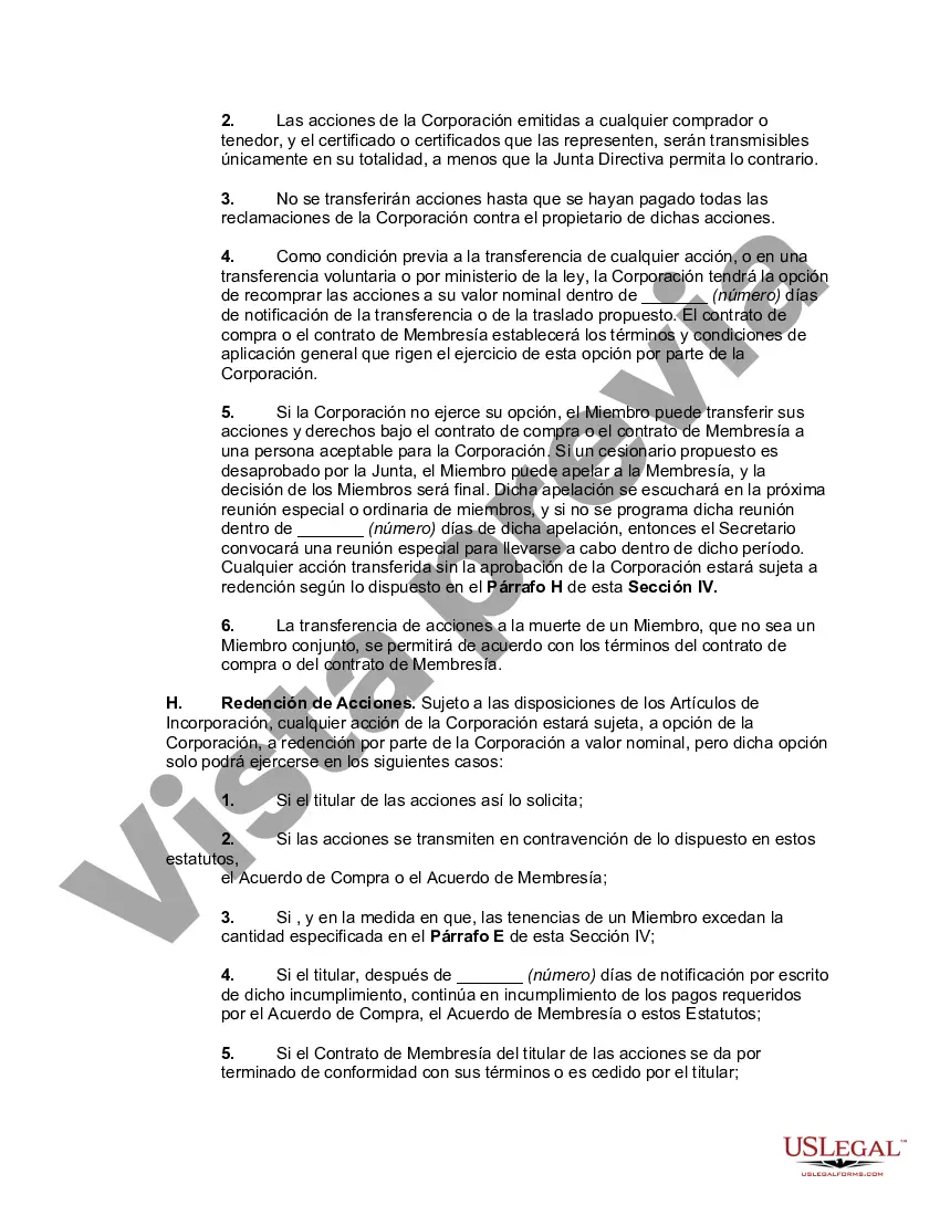 Preview Estatutos Sociales de Cooperativa de Apartamentos - Sociedad Anónima