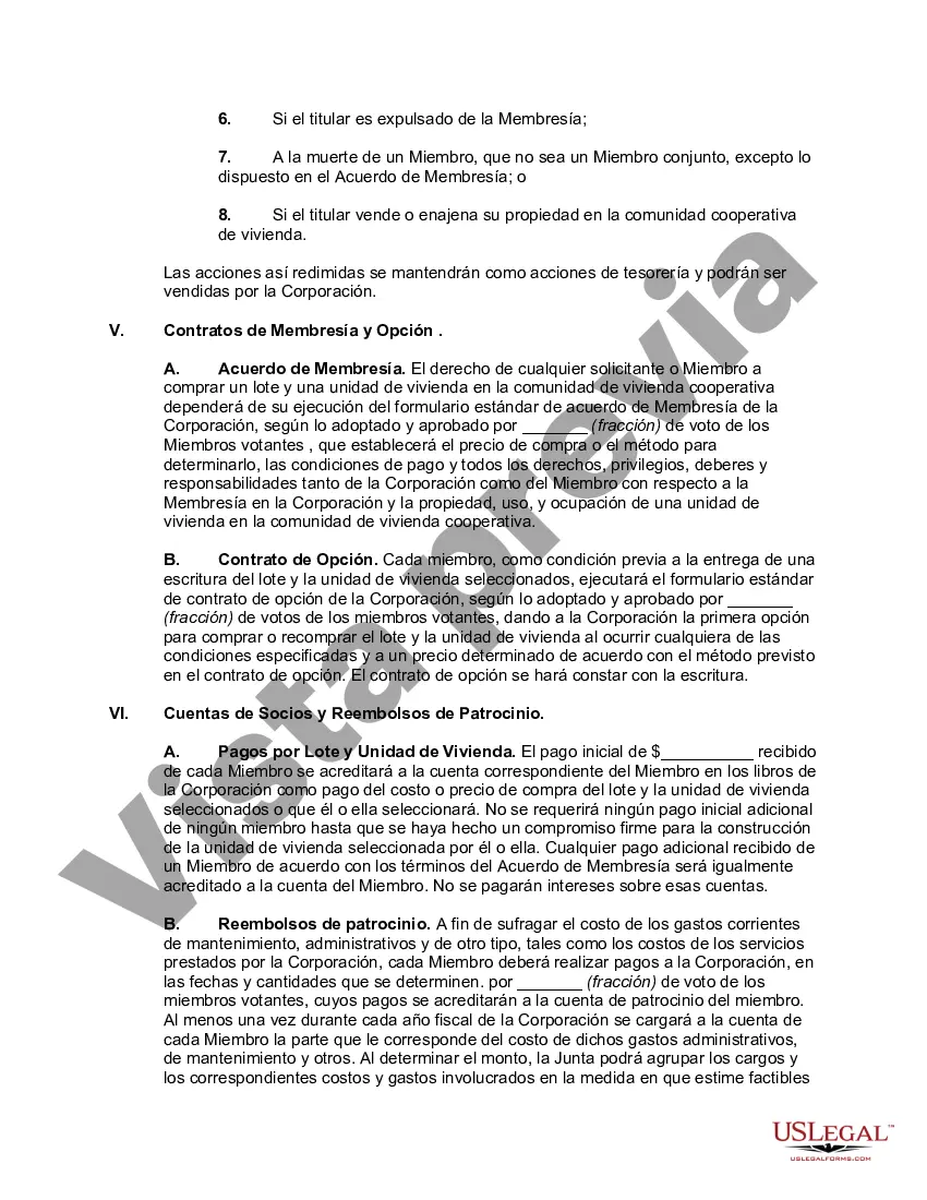 Preview Estatutos Sociales de Cooperativa de Apartamentos - Sociedad Anónima