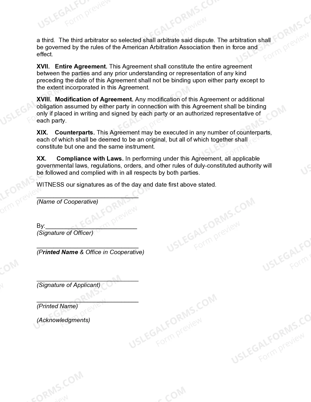 Preview Sale of Unit by Co-operative Housing Corporation