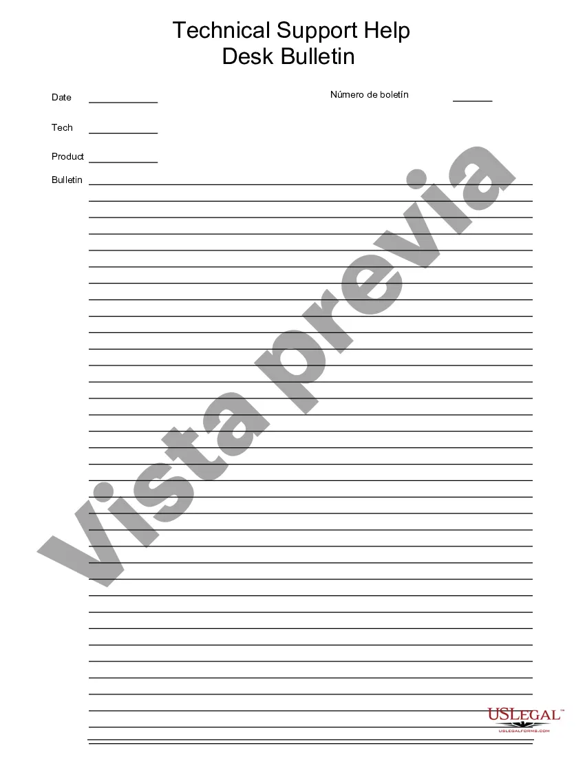 Preview Boletín de ayuda de soporte técnico