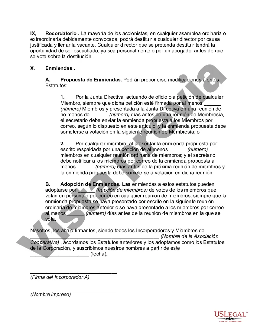 Preview Estatutos de la Asociación de Comercialización de Cooperativas de Acciones