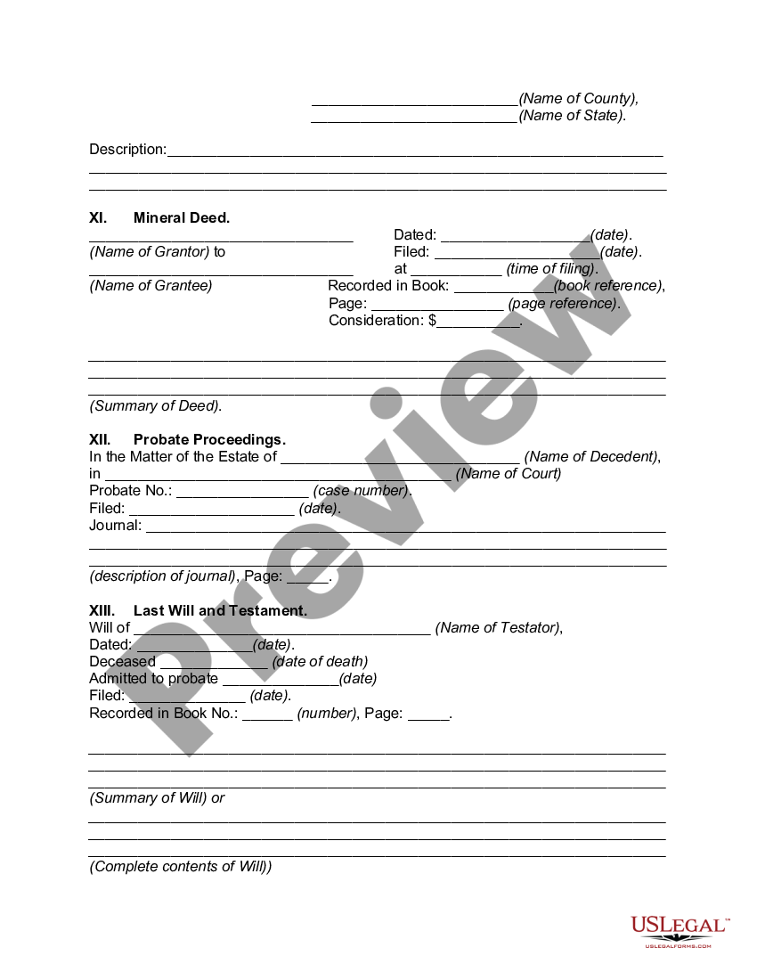 Missouri Abstract Of Title Abstract Title US Legal Forms   4 