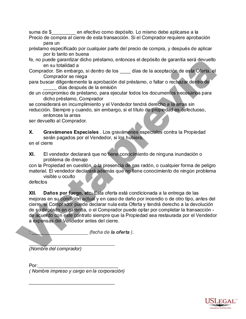 Preview Oferta de Compra de Propiedad Comercial o Industrial