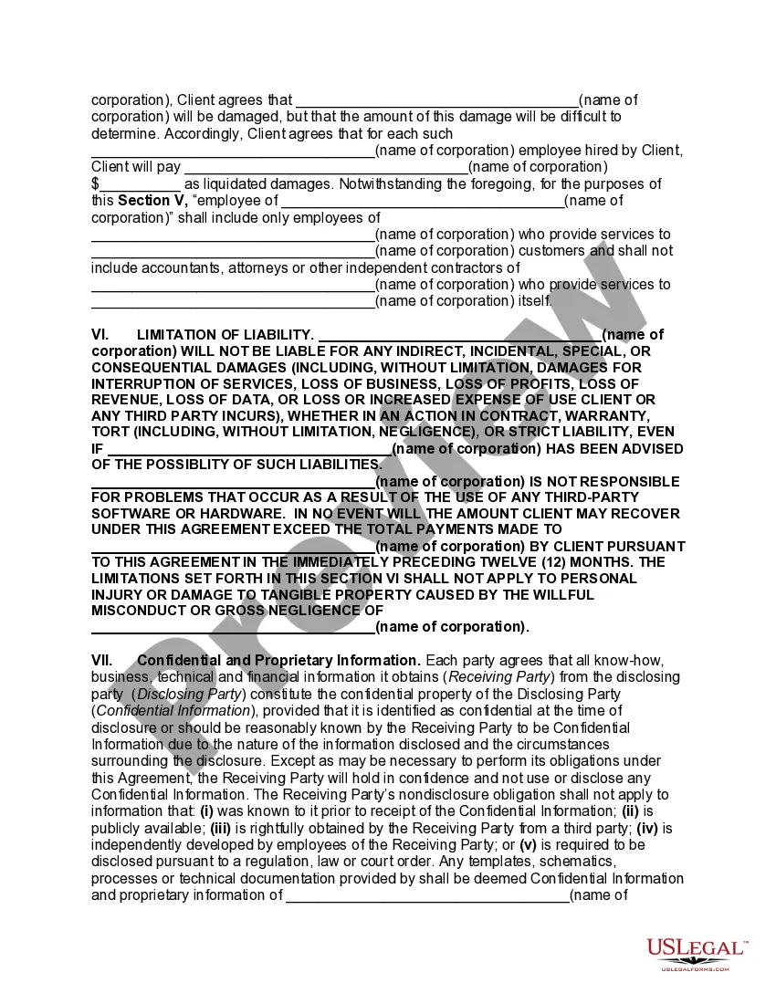 Preview Master Services Agreement for IT Services