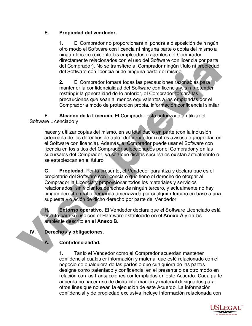 Preview Acuerdo de hardware y software llave en mano