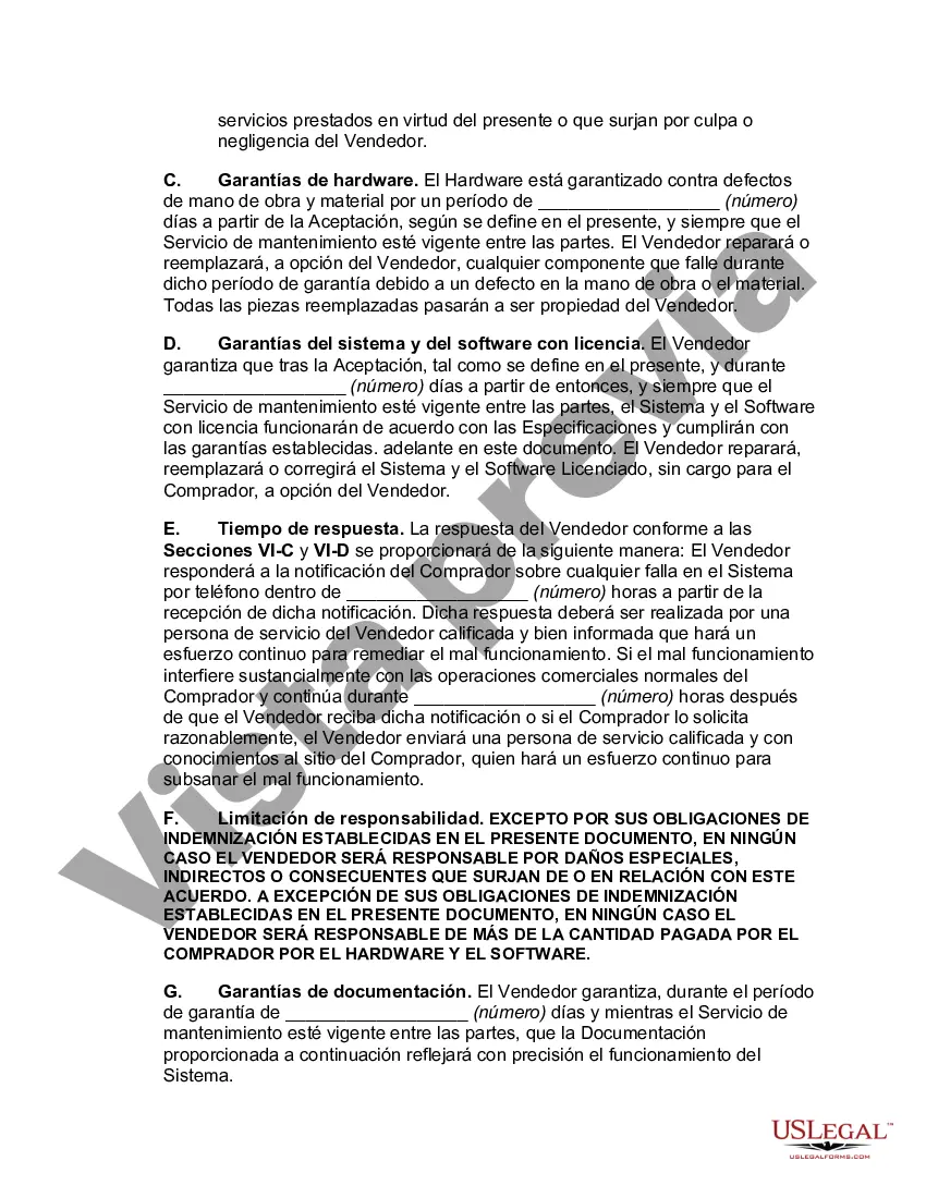 Preview Acuerdo de hardware y software llave en mano