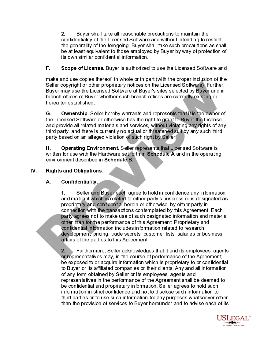 Get Turnkey Hardware and Software Agreement Preview Turnkey Hardware and Software Agreement