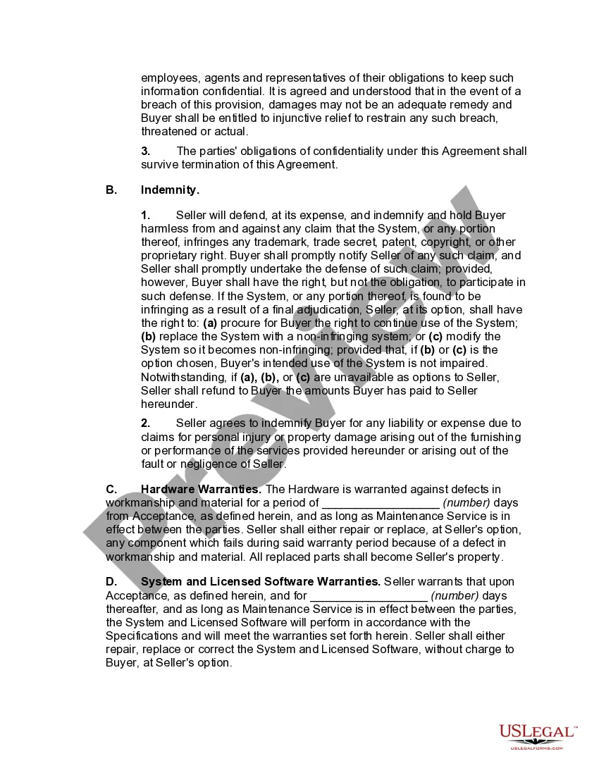 Get Turnkey Hardware and Software Agreement Preview Turnkey Hardware and Software Agreement
