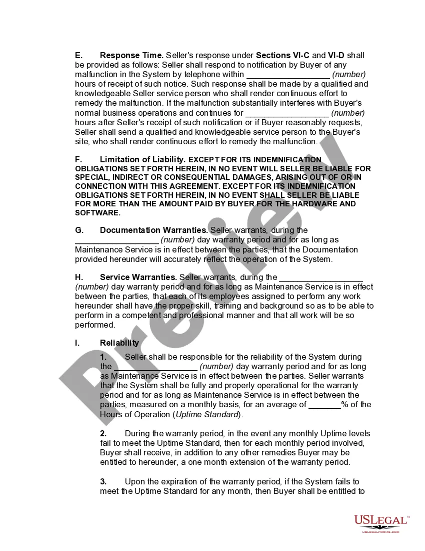 Get Turnkey Hardware and Software Agreement Preview Turnkey Hardware and Software Agreement