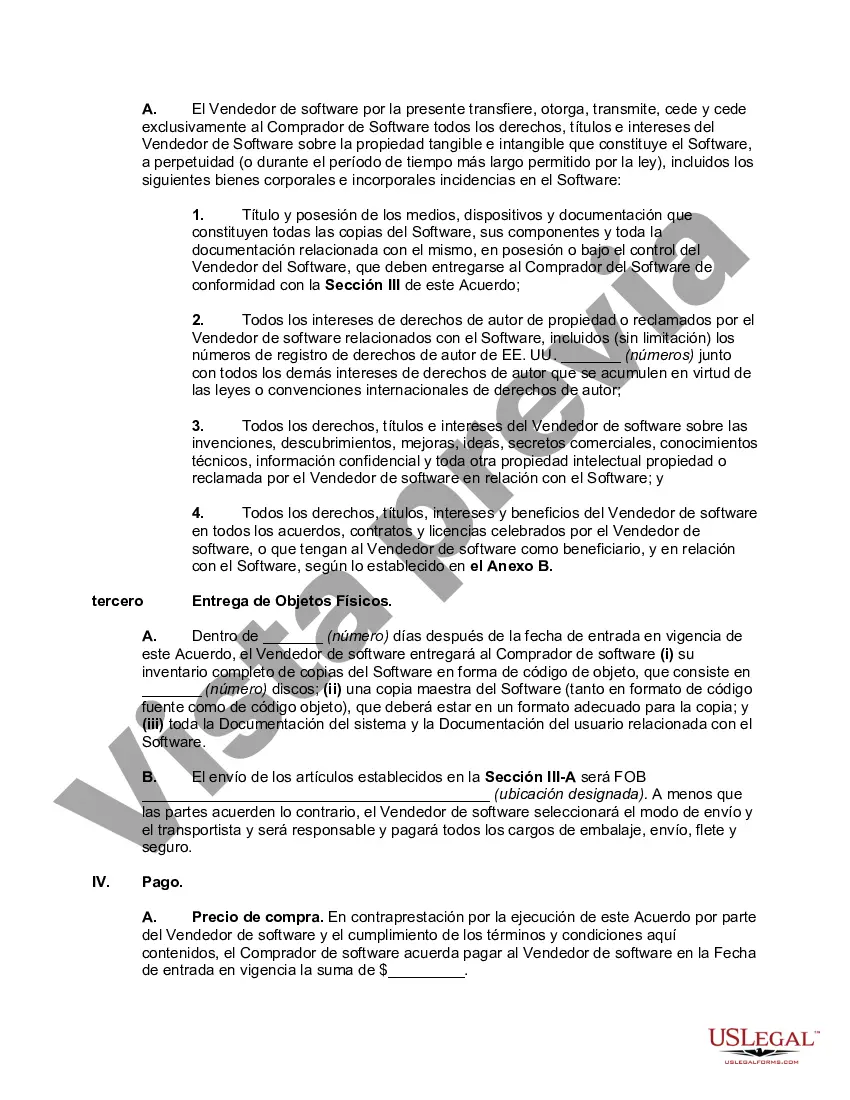 Preview Acuerdo de adquisición de software