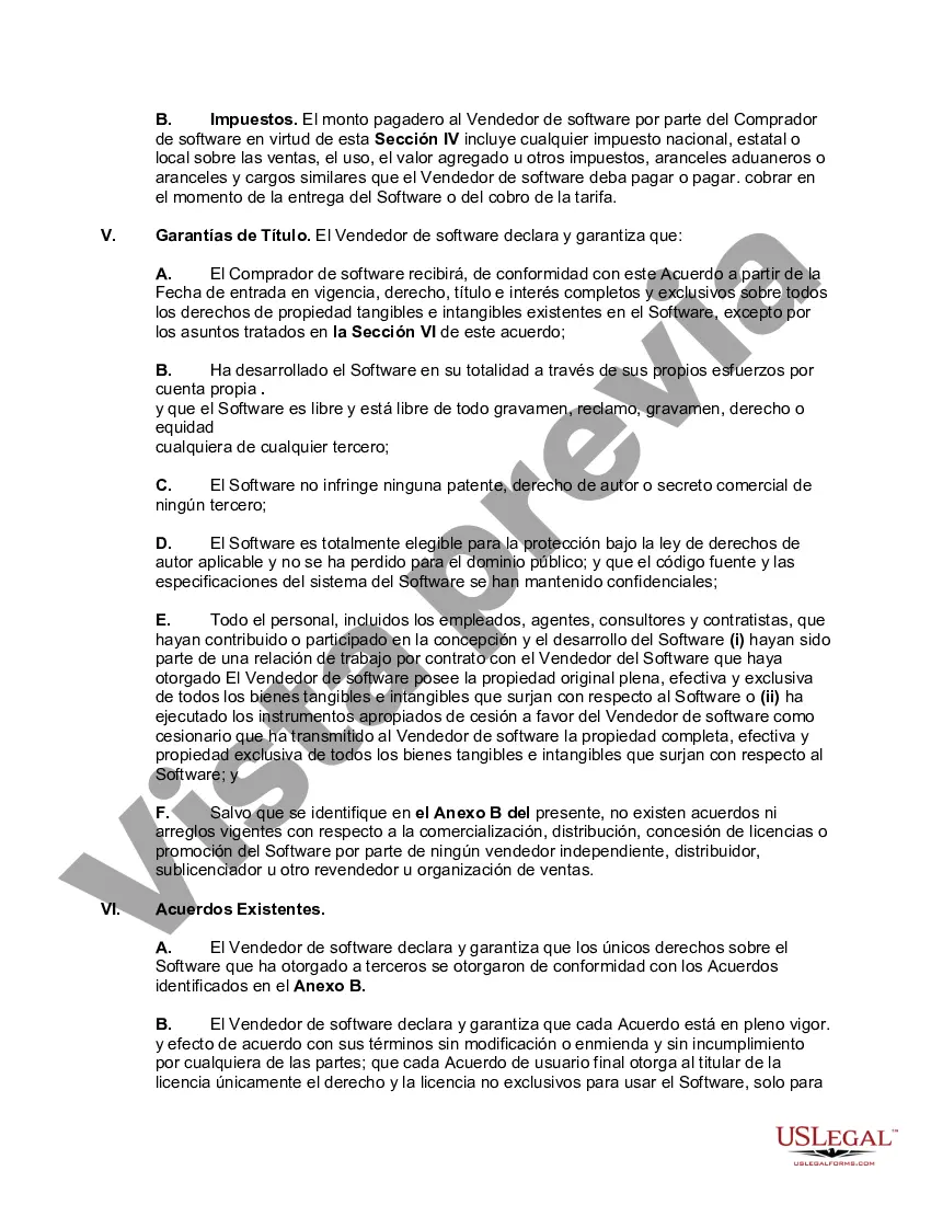 Preview Acuerdo de adquisición de software