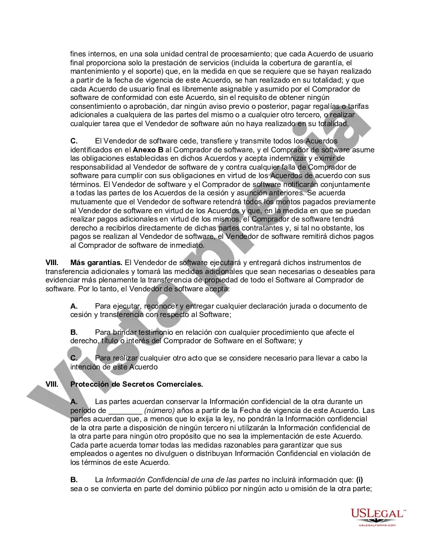 Preview Acuerdo de adquisición de software