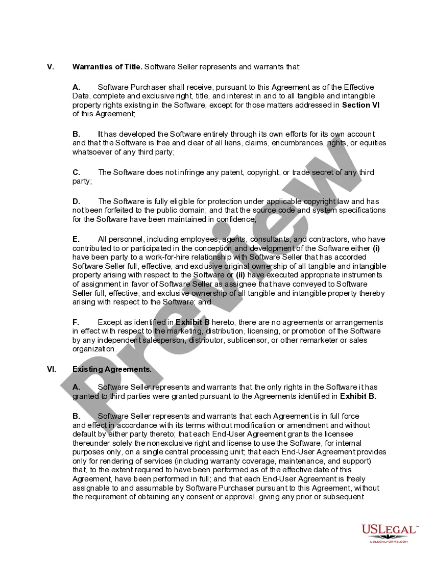 Get Software Acquisition Agreement Preview Software Acquisition Agreement