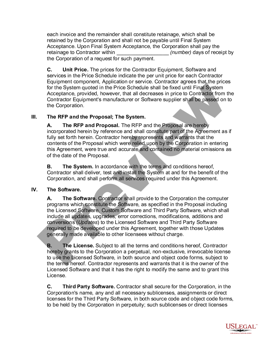 page 3 Computer System Acquisition Agreement for Health Care Services preview