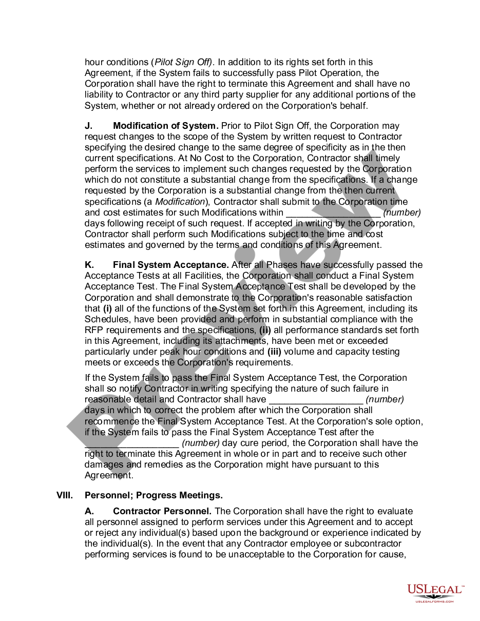 page 8 Computer System Acquisition Agreement for Health Care Services preview