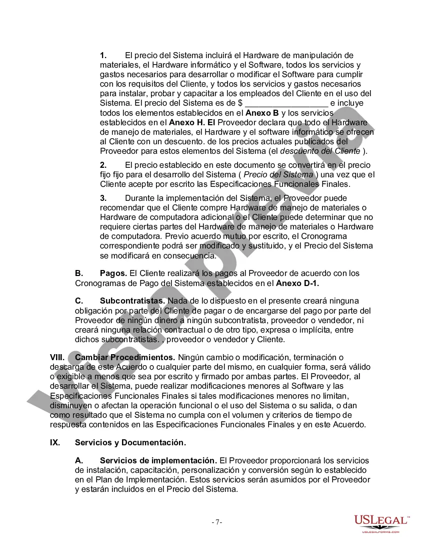 Preview Acuerdo de Adquisición e Integración del Sistema