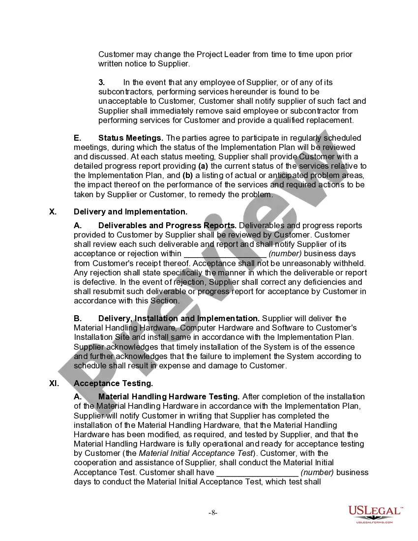 Get System Procurement and Integration Agreement Preview System Procurement and Integration Agreement