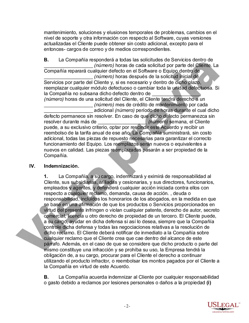 Preview Contrato de Servicios de Mantenimiento de Equipos y Software Orientado al Usuario