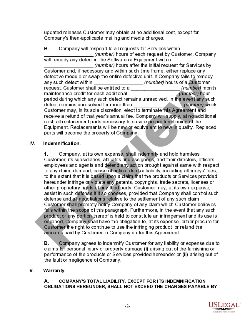 Get User Oriented Software and Equipment Maintenance Services Agreement Preview User Oriented Software and Equipment Maintenance Services Agreement