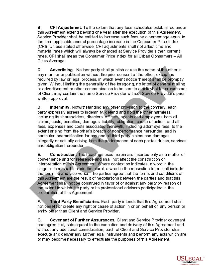 Preview Services Bureau Agreement